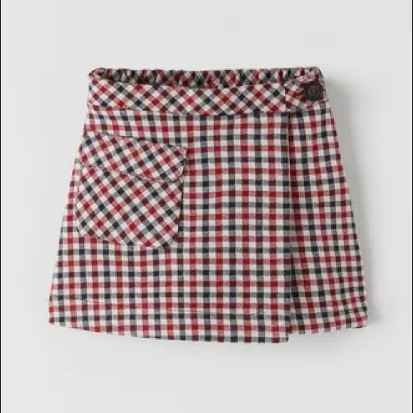ZARA kids- plaid skort (8) - Picture 1 of 5
